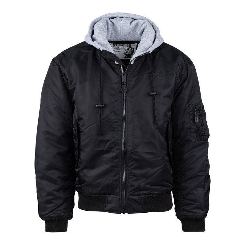 MA1 Winter Bomberjack met Hoodie - Zwart - Alle Maten, Nieuw, Overige maten, Ophalen of Verzenden, Fostex