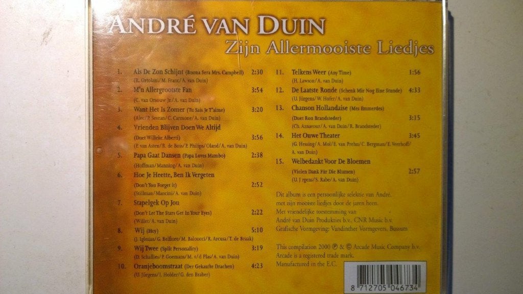 André van Duin - Zijn Allermooiste Liedjes, Ophalen of Verzenden, Zo goed als nieuw, Pop, Album