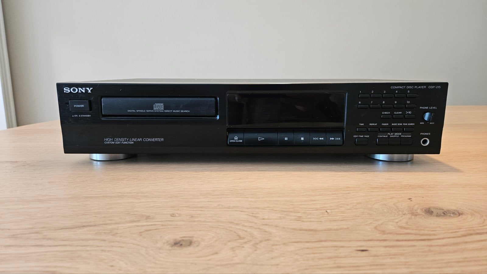 Sony CDP-215 CD Speler Deck - Compact Disc Player, Audio, Tv en Foto, Cd-spelers, Ophalen of Verzenden, Zo goed als nieuw, Sony