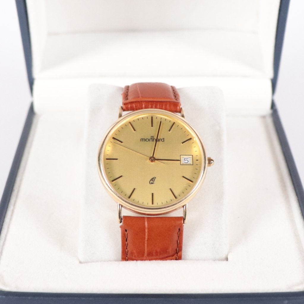 Monnard 14K Horloge (Met gravure Omnia 2002-2010), Flex Ltd., Gebruikt, https://flex.com/contact-us, Nobelstraat 10, 5807 GA Oostrum LB, Limburg, Nederland