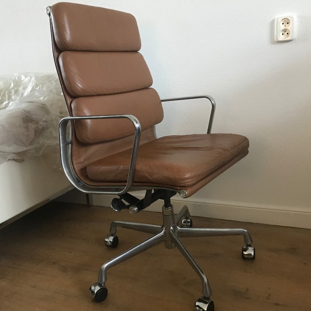 Herman Miller Eames Aluminium chair EA 219 EA437 Vintage, Gebruikt, Zwart, Ophalen of Verzenden, Nvt