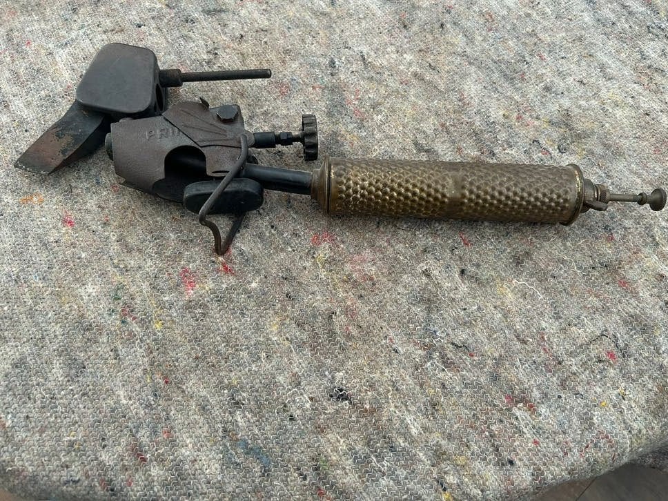 Vintage Primus soldeerbout met brander - Antiek gereedschap, Ophalen of Verzenden