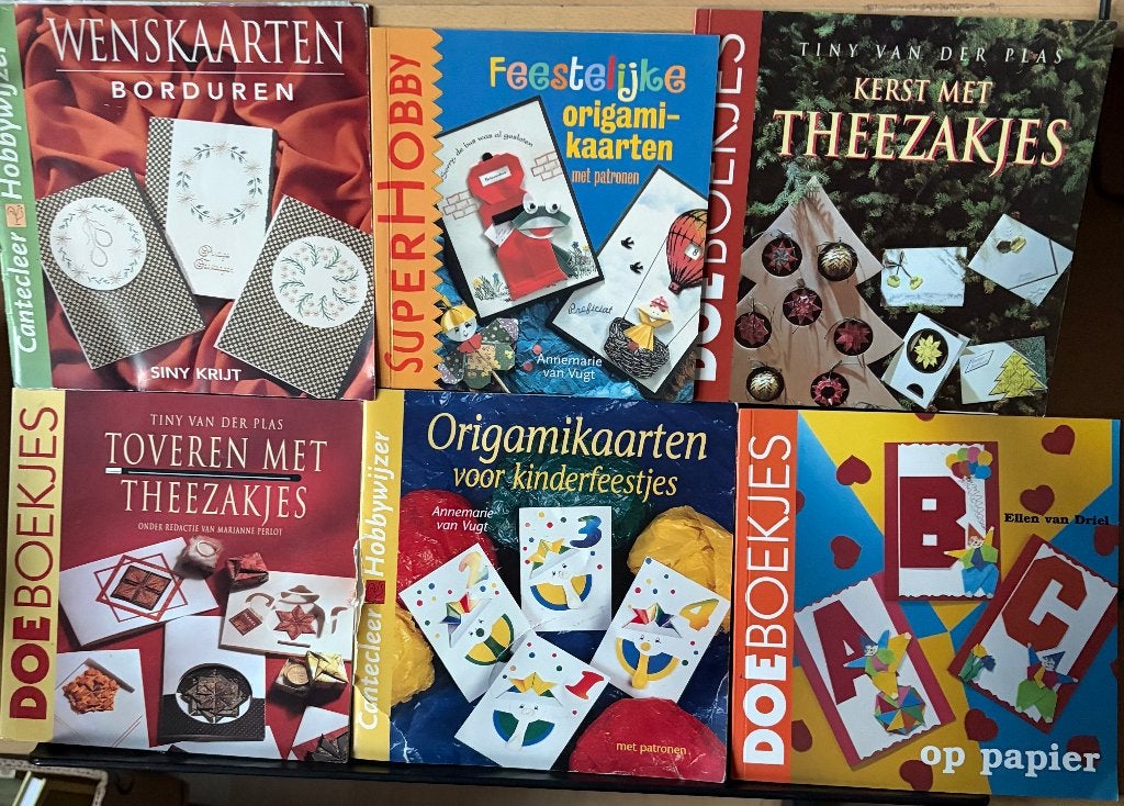 Hobbyboeken: Borduren, Origami, Theezakjes, Kaarten maken, Ophalen of Verzenden, Gebruikt, Overige thema's, Overige typen