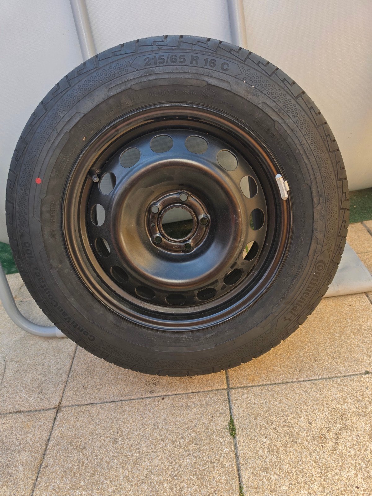 Continental ContiVanContact 100 215/65 R16 C Band op velg, 16 inch, Banden en Velgen, Ophalen of Verzenden, Zomerbanden