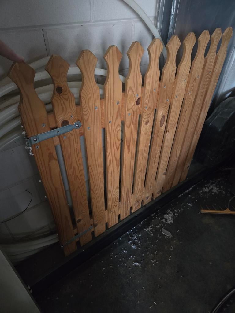 Houten tuinhekje/ traphekje, Ophalen, Gebruikt, Hout, Tuinhek