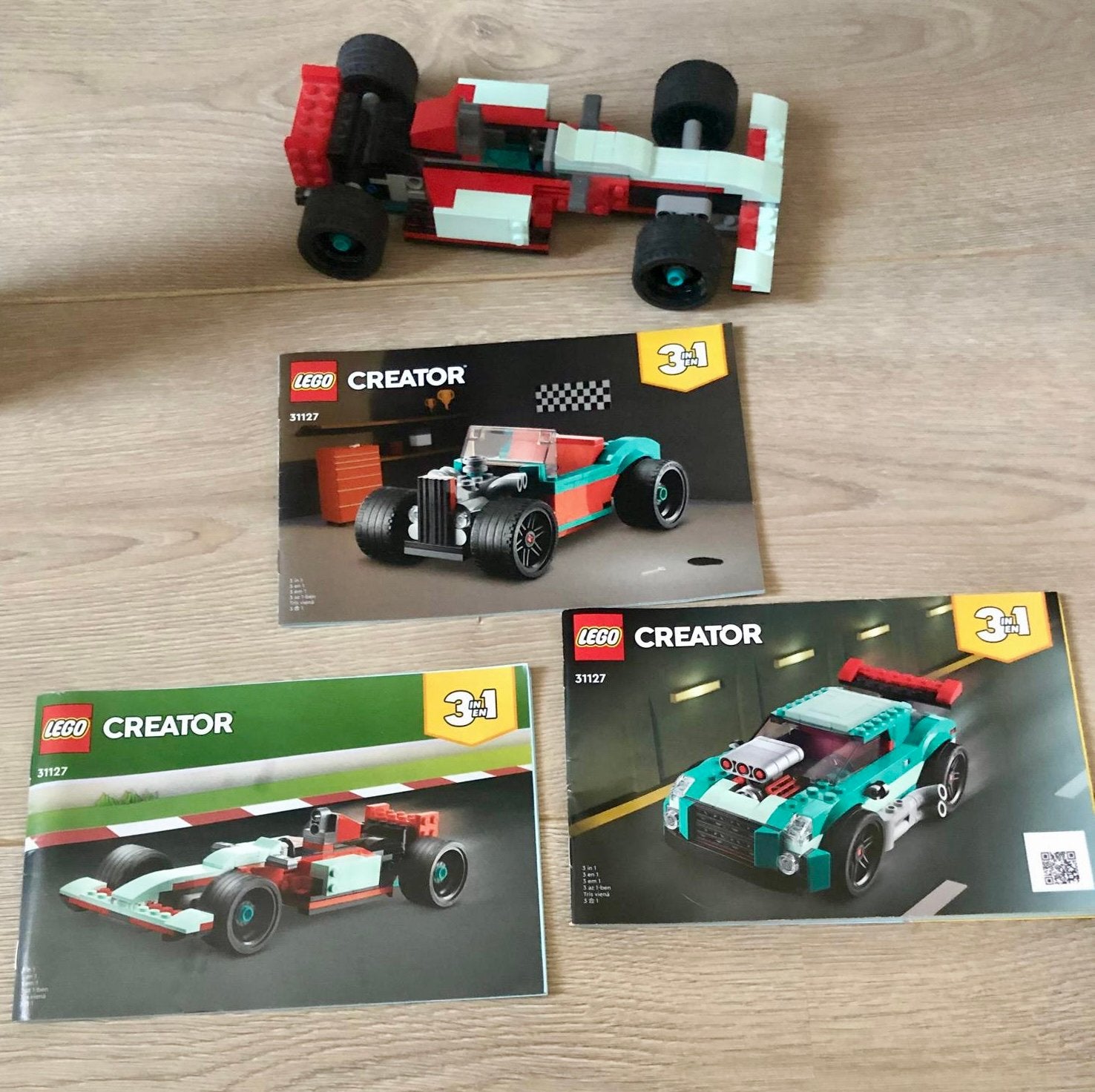 LEGO Creator 31127 Straatracer 3-in-1 met boekjes, Lego, Compleet, Ophalen of Verzenden, Zo goed als nieuw
