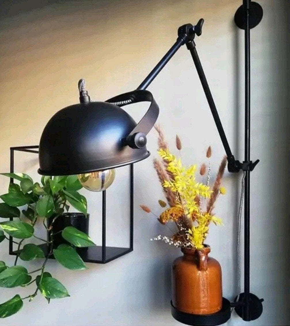 By-Boo Eagle wandlamp zwart met plateau – incl. lichtbron, Ophalen