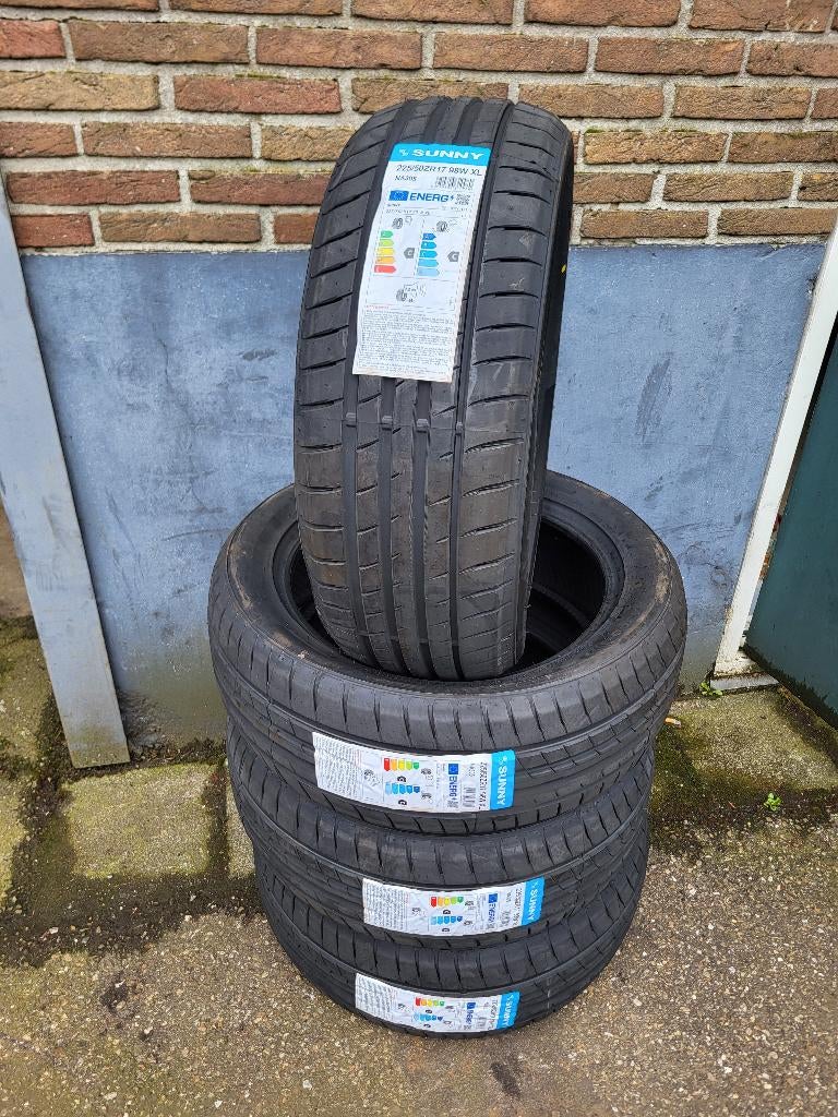 4 x 225/50/17 Sunny Zomerbanden NIEUW 300,- Incl montage !, Sunny, Nieuw, 17 inch, Ophalen of Verzenden