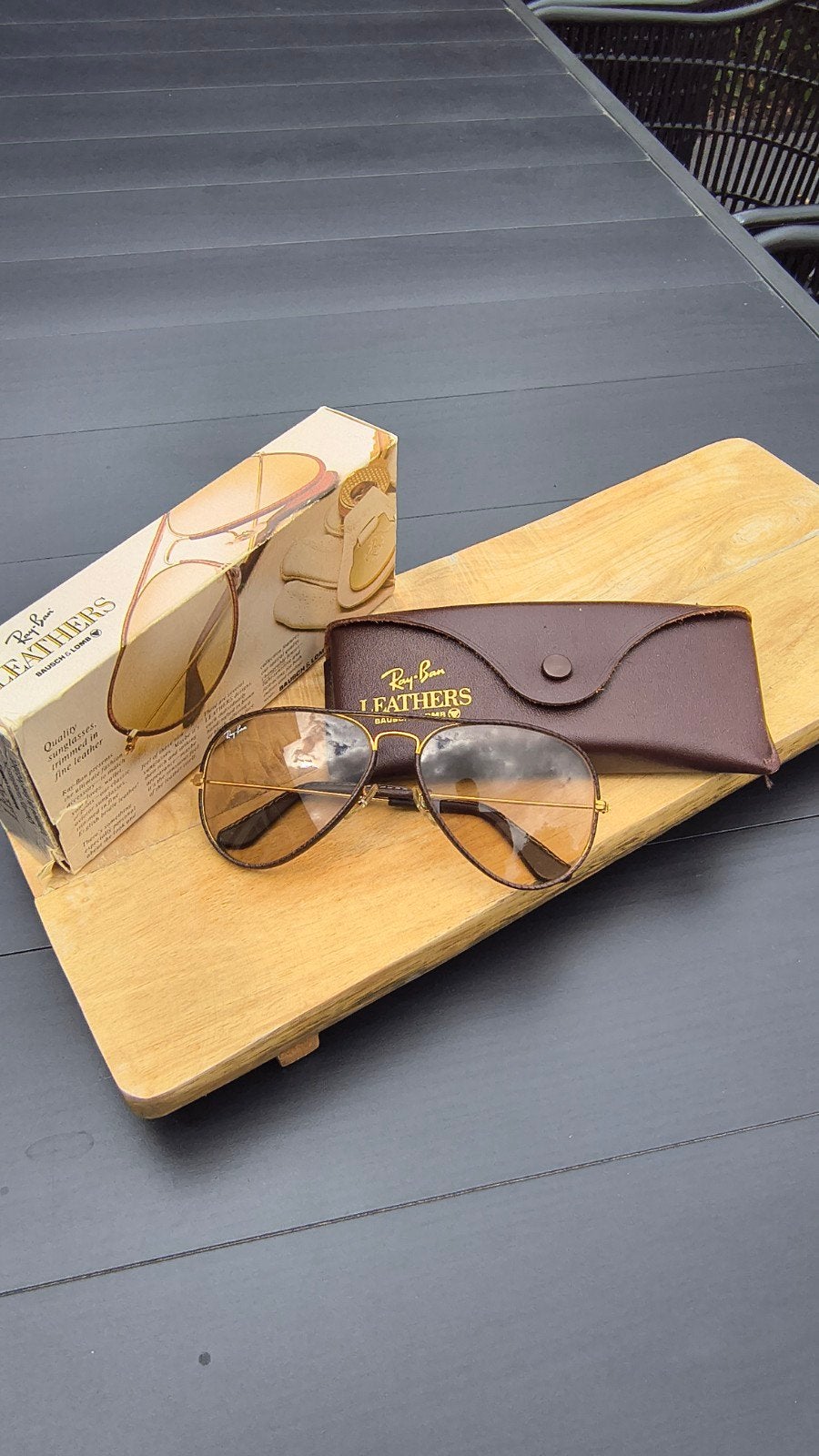 Ray-Ban B&L Aviator New Old Stock 58-14 Leathers Origineel!, Ophalen of Verzenden, Nieuw, Ray-Ban
