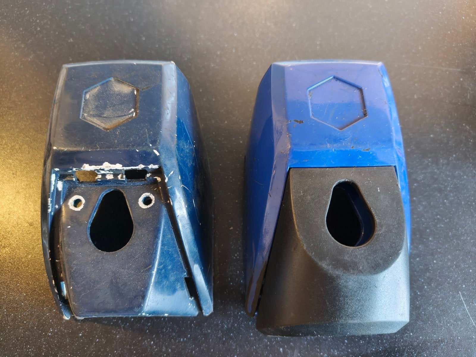 Vespa Ciao balhoofd kapje - Blauw, Ophalen of Verzenden, Gebruikt, Kap, Vespa