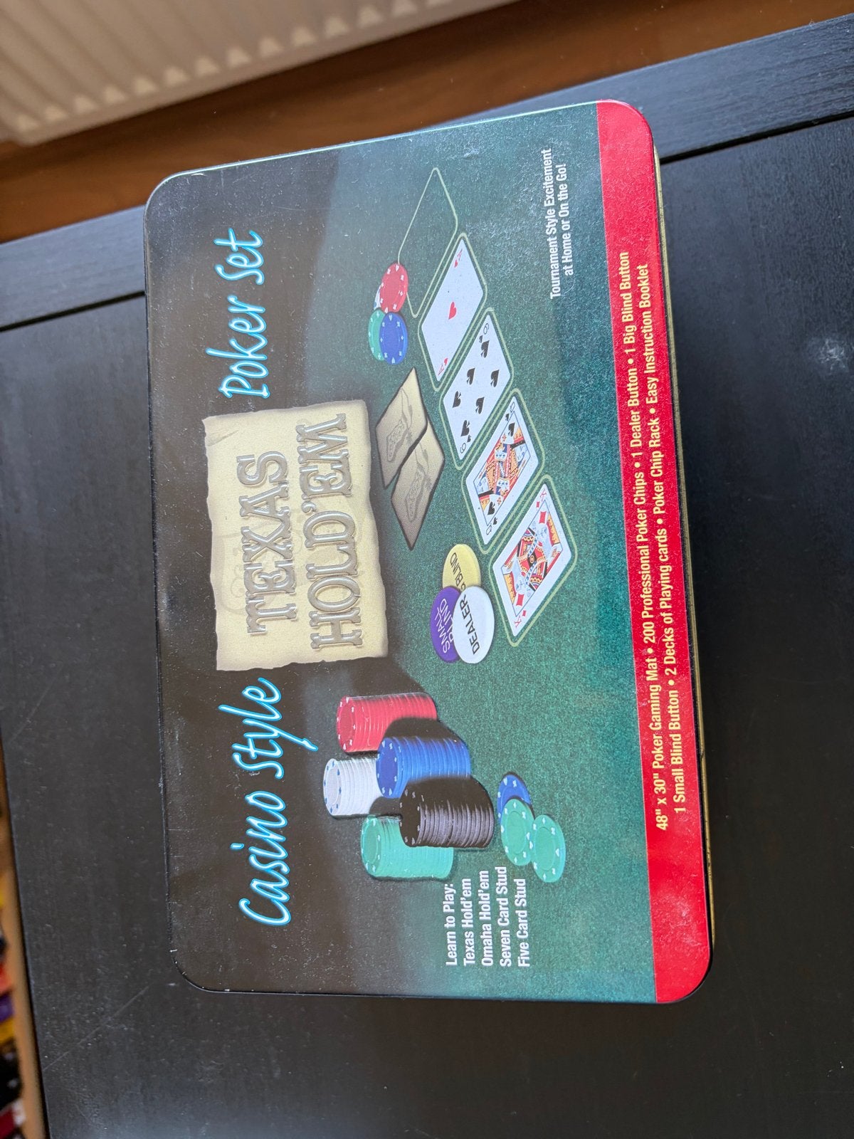 Texas Hold'em Poker Set - Casino Stijl, Drie of vier spelers, Ophalen of Verzenden, Gebruikt