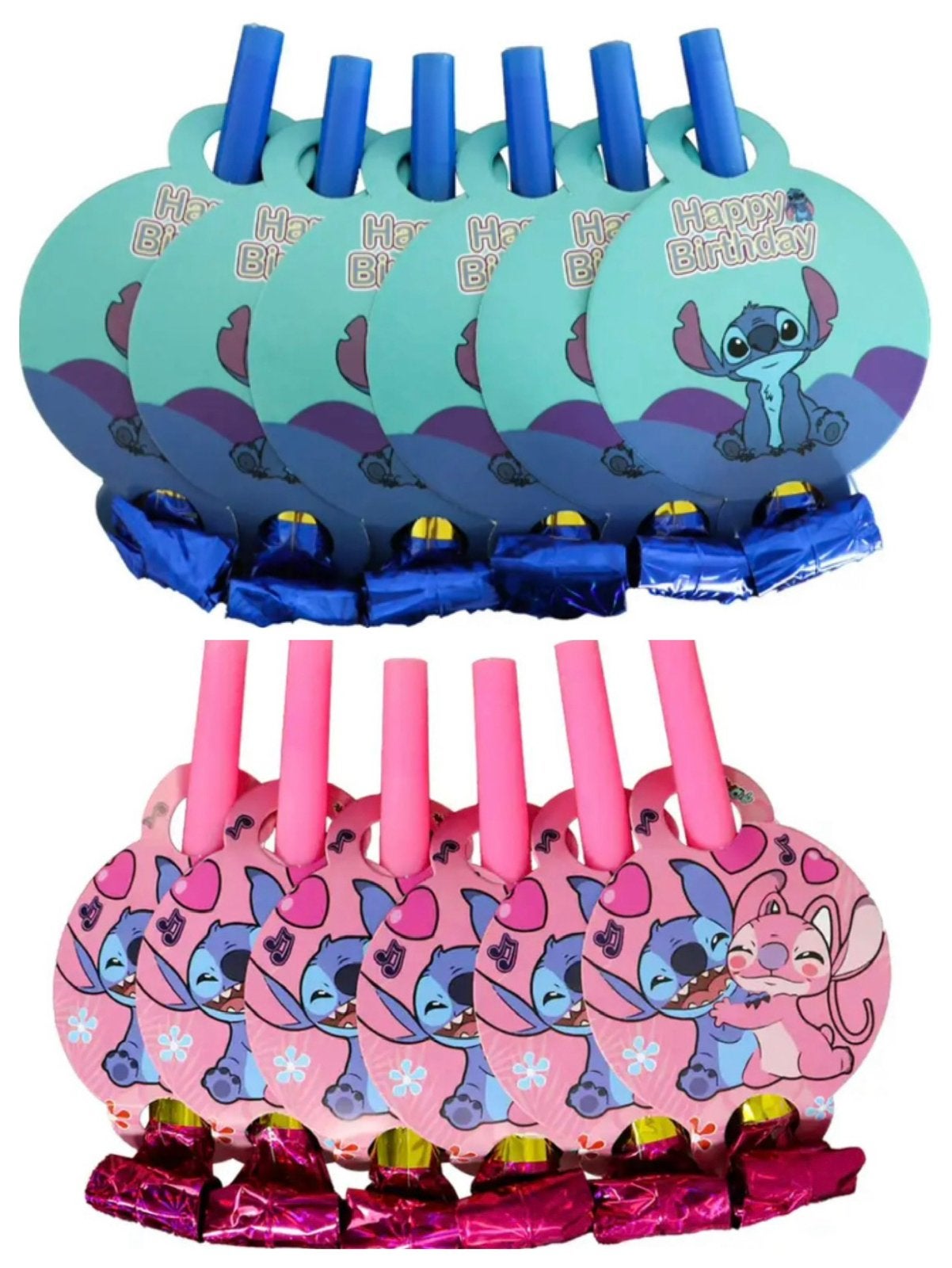 Stitch rolfluitjes per 6 stuks, Hobby en Vrije tijd, Ophalen of Verzenden, Nieuw, Feestartikel, Verjaardag