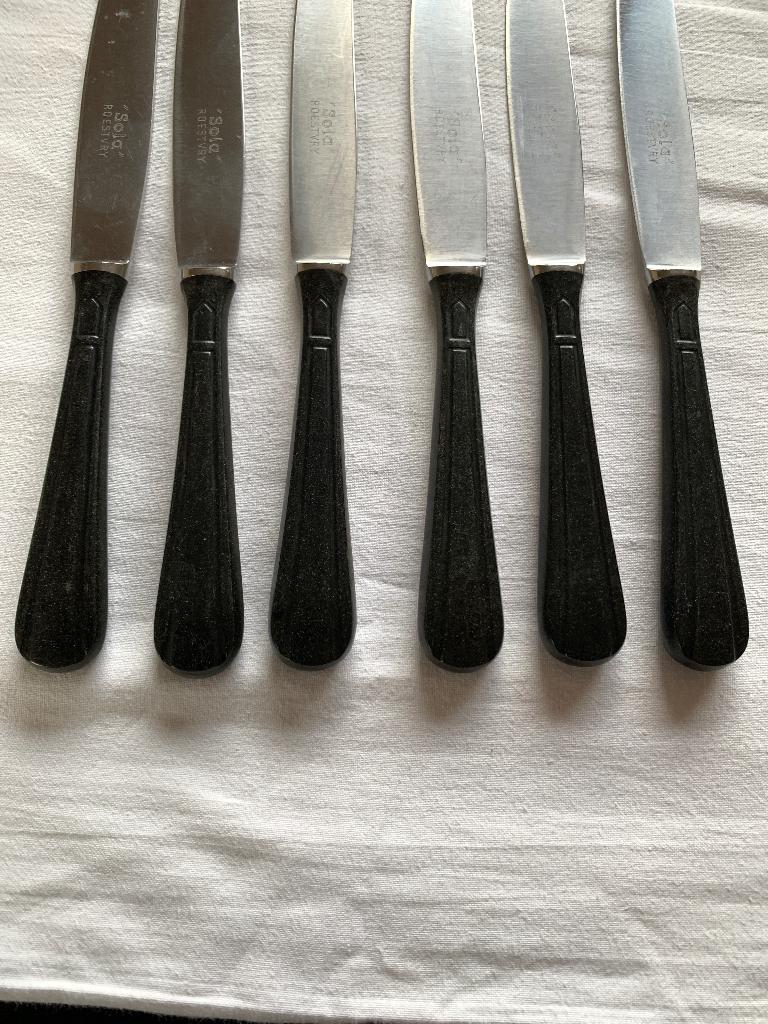 Retro sola messen met zwart handvat, Ophalen of Verzenden