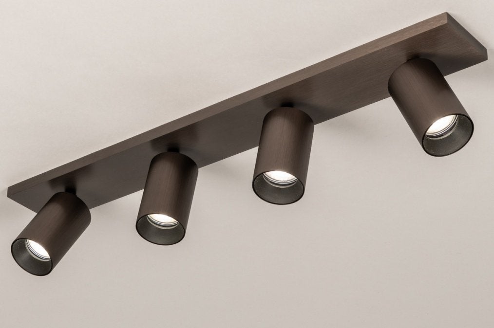 plafondlamp 65cm koffiebruin spots badkamer keuken bank lamp, Ophalen of Verzenden, Nieuw