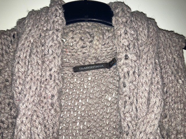 Tramontana, prachtige lange gebreide spencer. Maat: XXXL., Kleding | Dames, Bruin, Tramontana, Maat 42/44 (L), Ophalen of Verzenden