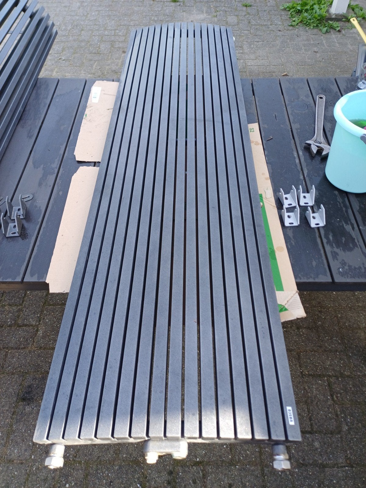 Antraciet Radiator 180x50 cm - Vasco, Ophalen, Minder dan 60 cm, Radiator, 80 cm of meer