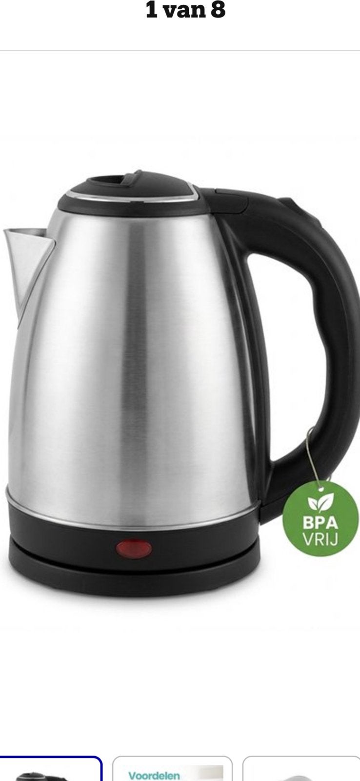 Partijhandel 60 x waterkoker rvs goedkoop 1,8 liter partij, 1 tot 2 liter, Ophalen, Nieuw, Rvs