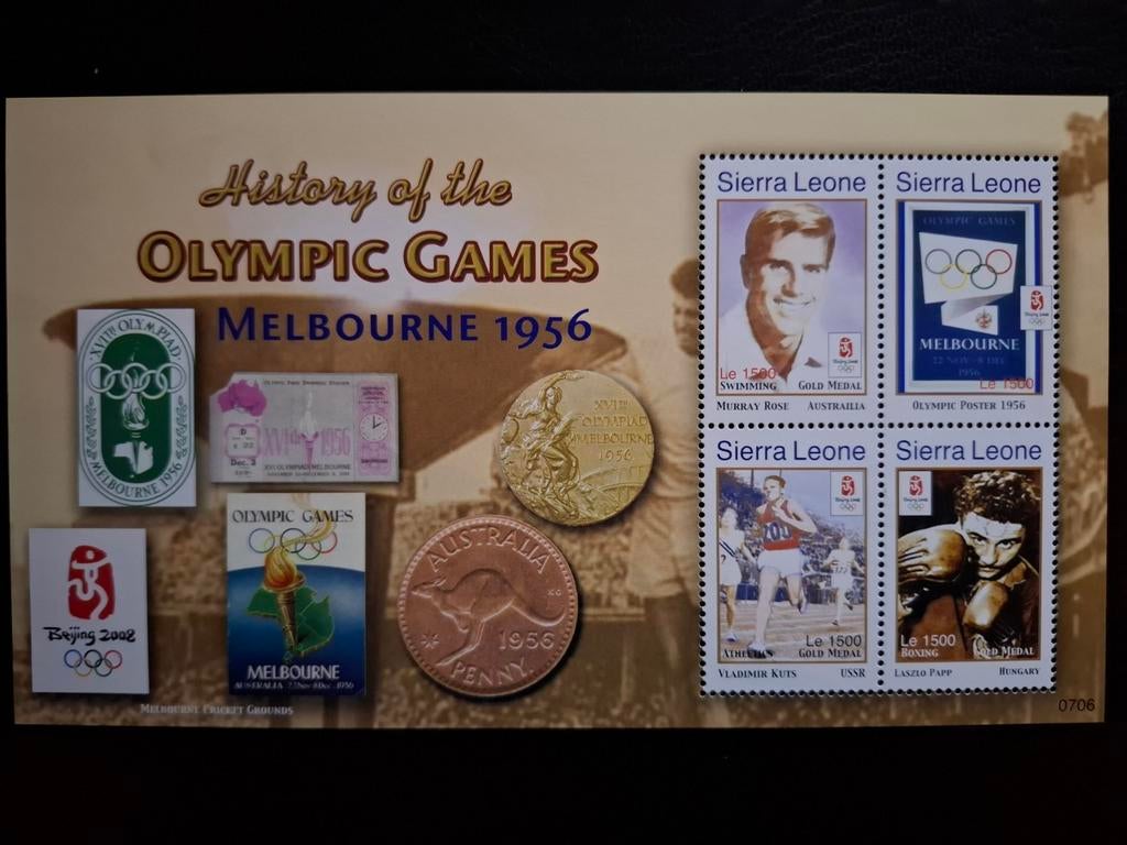 Sierra Leone 2008 Olympische spelen Beijing, Postzegels en Munten, Ophalen of Verzenden, Overige landen, Postfris