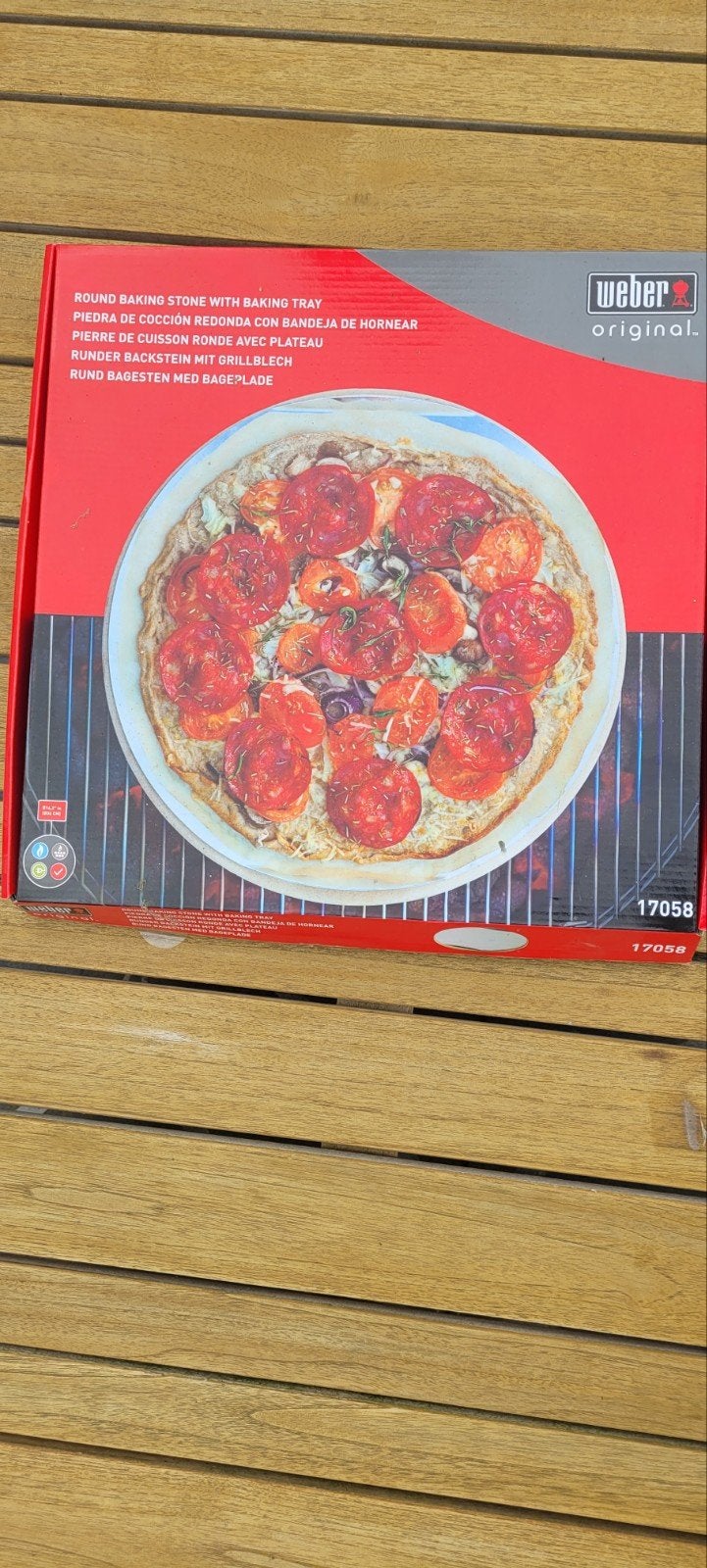 Weber Original Ronde Baksteen met Bakplaat - Pizza Steen, Ophalen, Nieuw, Weber