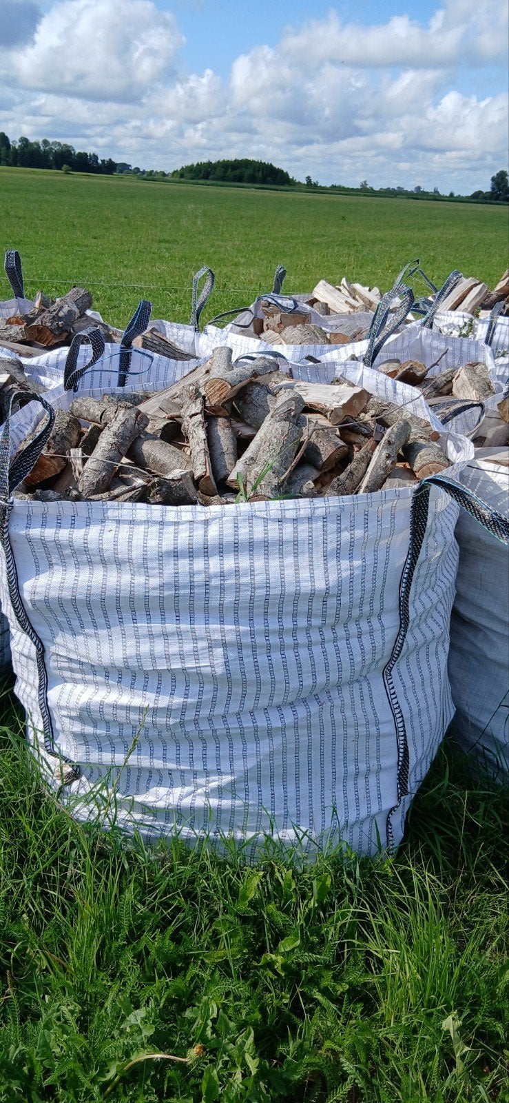 Brandhout - voornamelijk els in big bag, Tuin en Terras, Haardhout, 6 m³ of meer, Ophalen, Elzenhout, Blokken