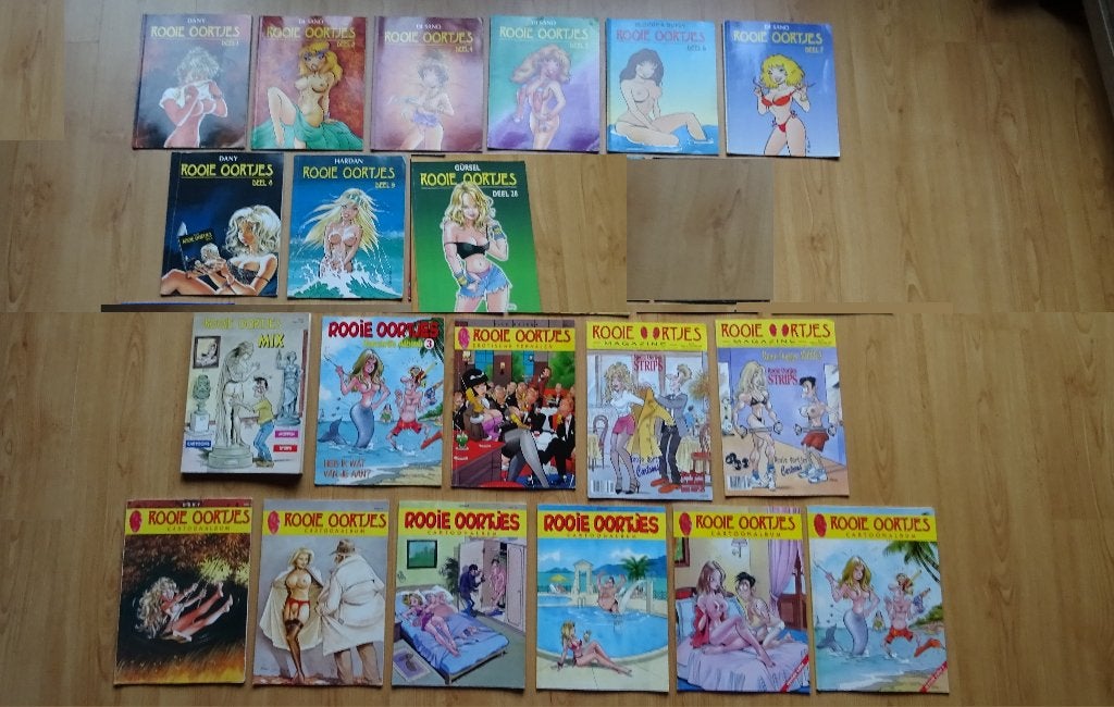 Rooie oortjes, 35 boeken, 20x SC en 15x HC. Mag ook per stuk, Boeken, Meerdere stripboeken, Ophalen of Verzenden, Gelezen