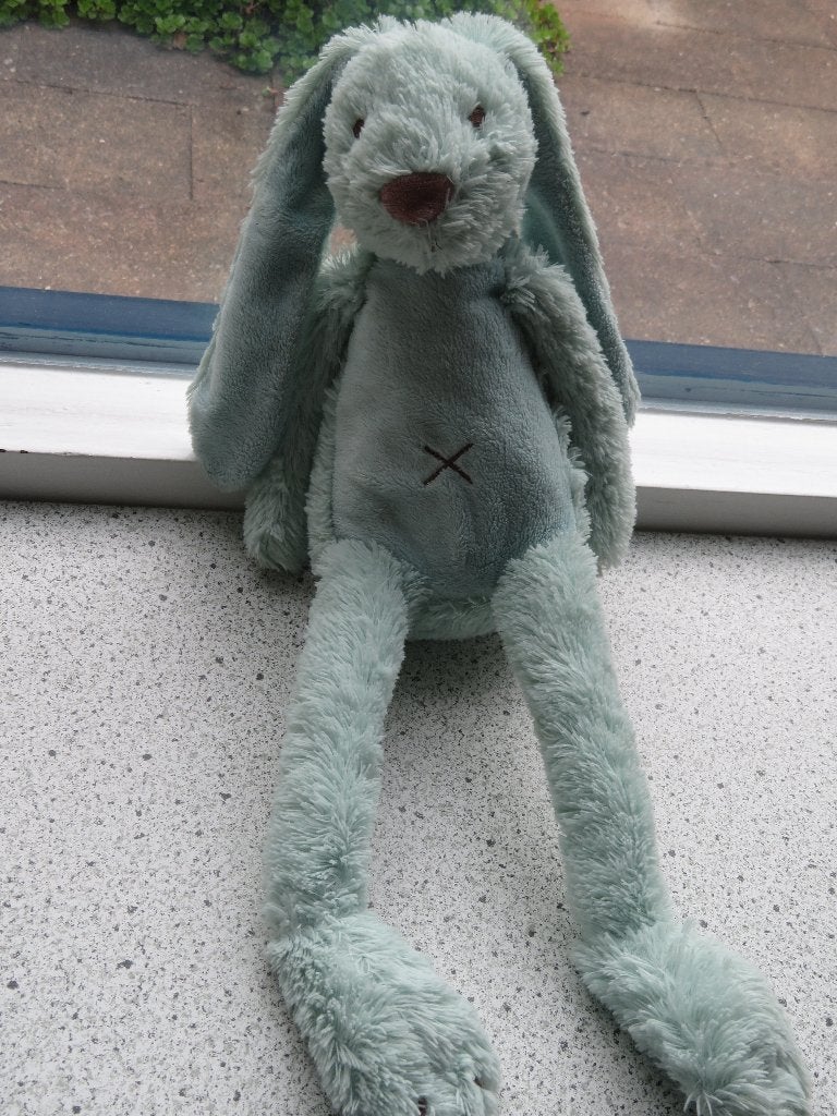 Konijn Rabbit Richie merk Happy Horse mintgroen ca 38 cm, Kinderen en Baby's, Speelgoed | Knuffels en Pluche, Groen, Happy Horse