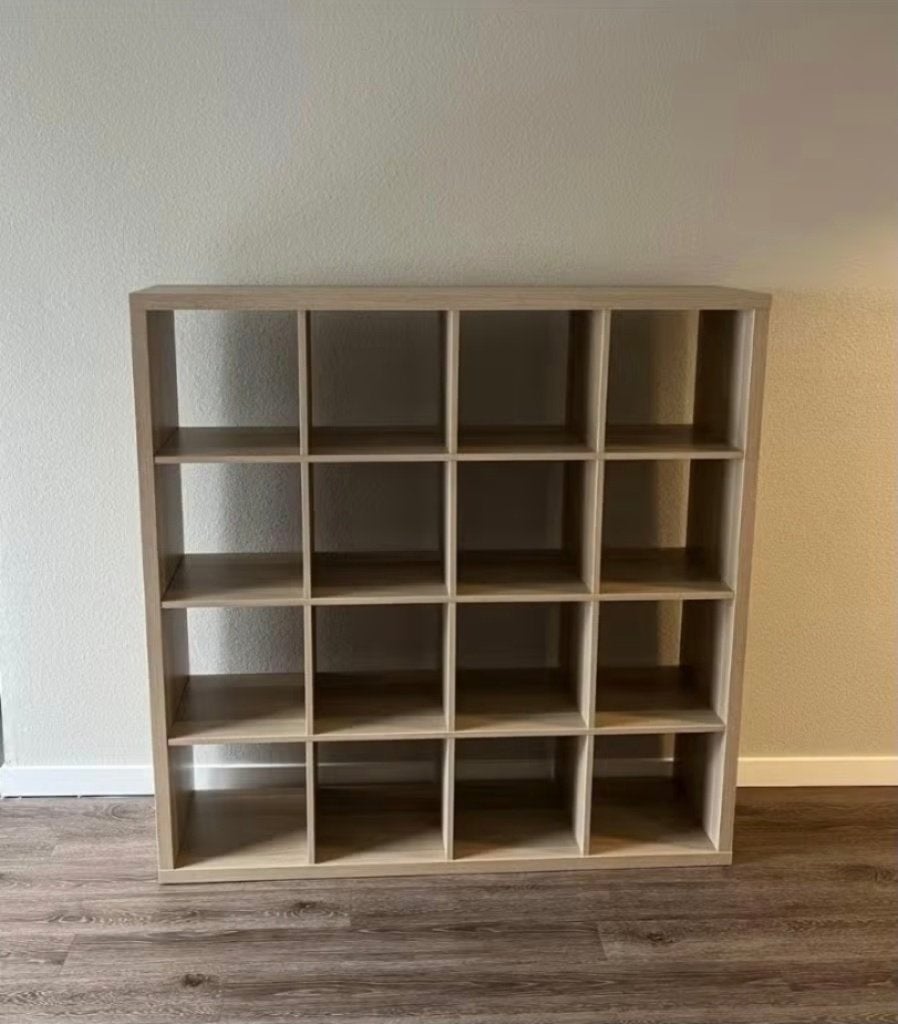 2x Kallax 16 vaks open kast vakkenkast 4x4 bruin Ikea, Ophalen, 100 tot 150 cm, 5 laden of meer, 100 tot 150 cm
