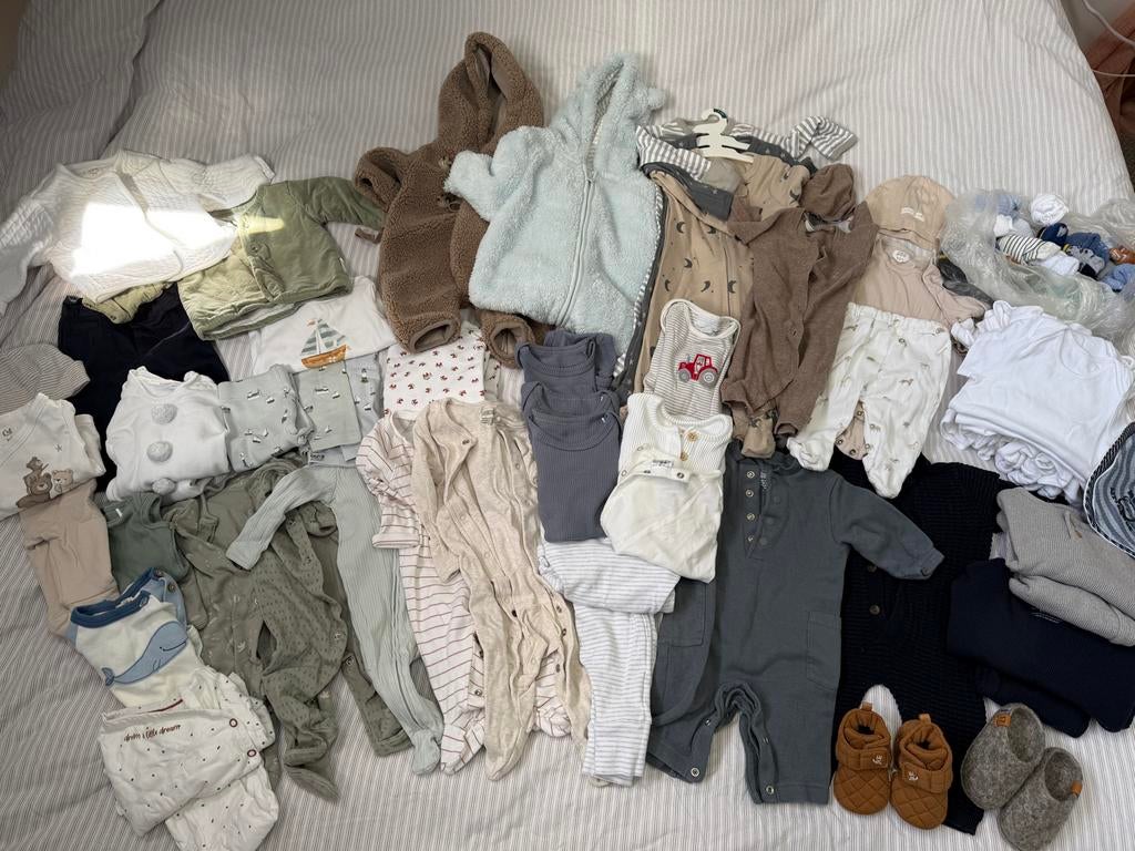 Babykleding pakket jongens 50-56cm 0-3 maanden - merken, Kinderen en Baby's, Babykleding | Maat 50, Ophalen, Gebruikt, Jongetje