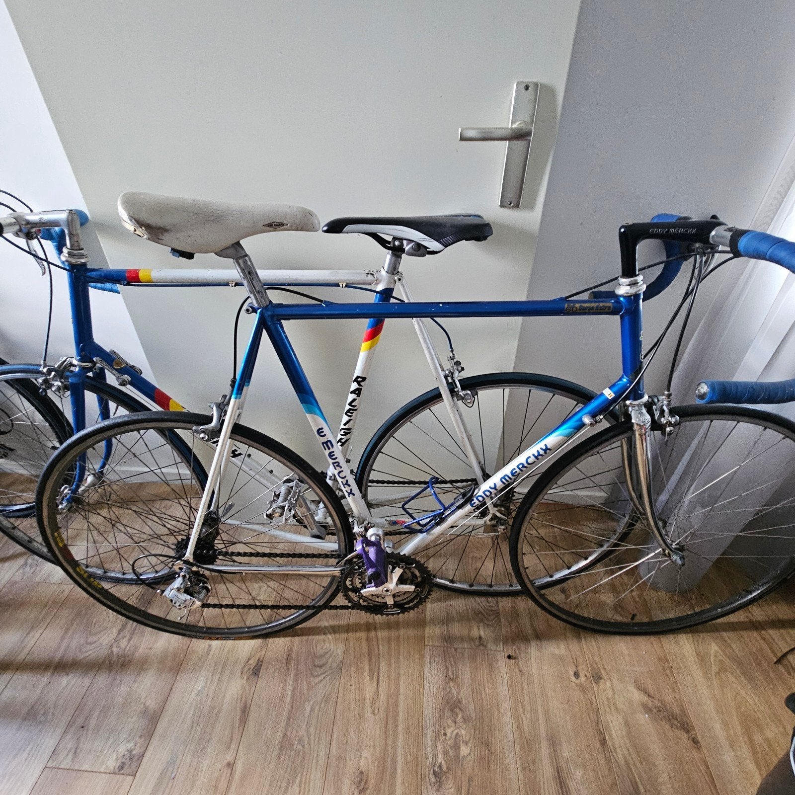 Vintage Racefietsen: Raleigh en Eddy Merckx (Panasonic), Fietsen en Brommers, Fietsen | Racefietsen, Overige merken, 28 inch, Gebruikt