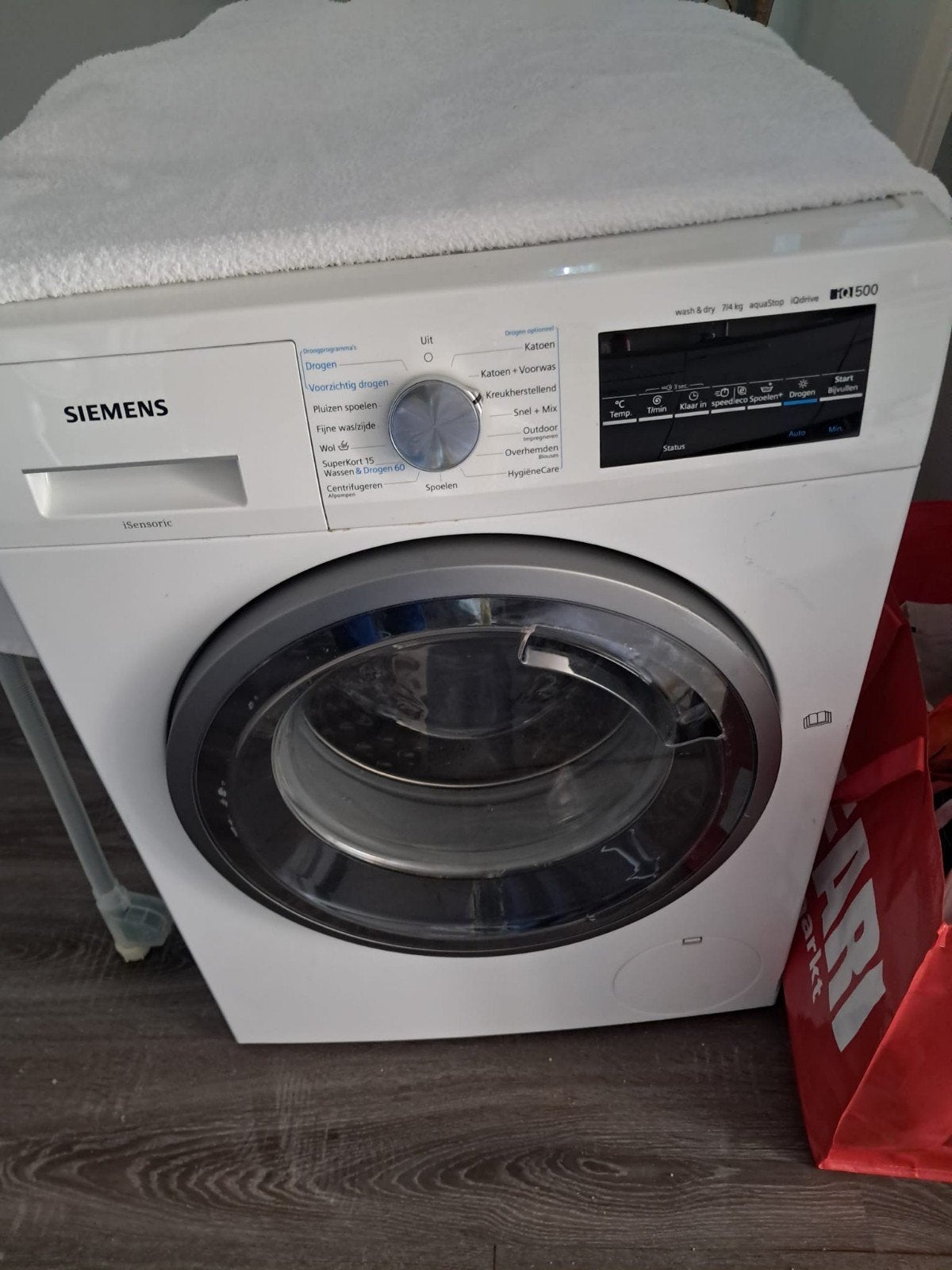 Siemens wasmachine, Ophalen