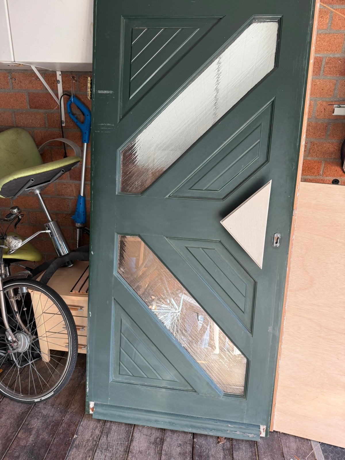 Hardhouten voordeur, Ophalen, Gebruikt, 80 tot 100 cm, Buitendeur