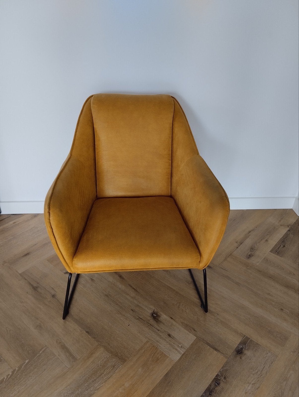 Fauteuil oker geel, Ophalen of Verzenden, Zo goed als nieuw, Overige kleuren, Eén