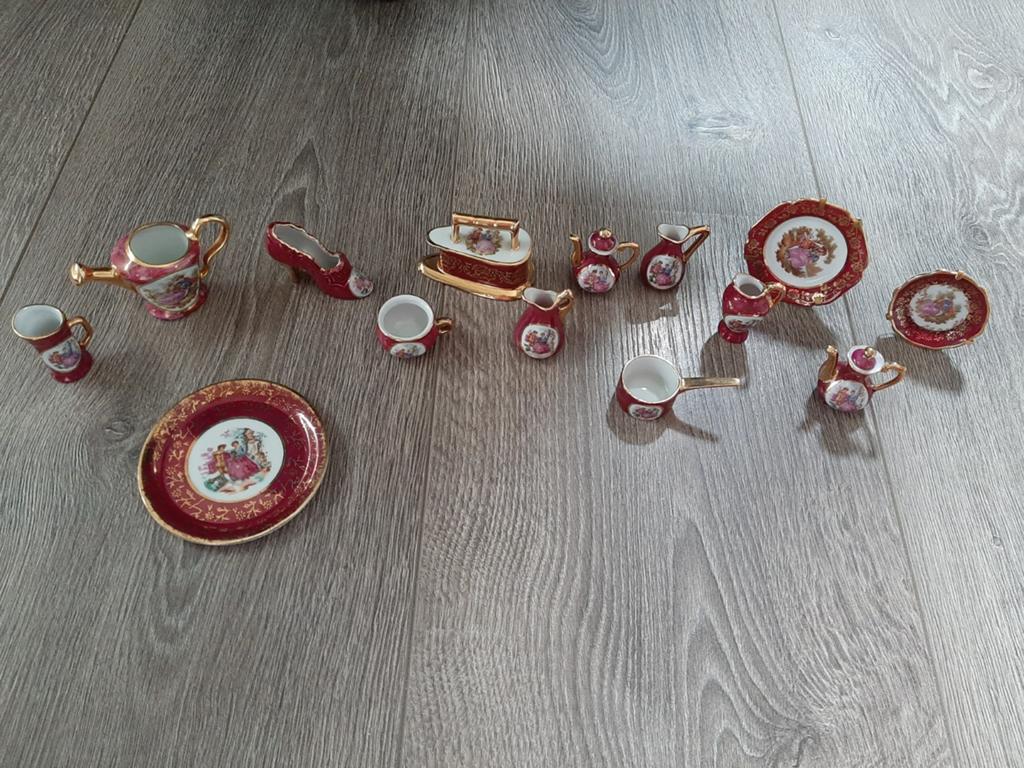Miniatuur limoges van porselein frans., Ophalen of Verzenden, Zo goed als nieuw