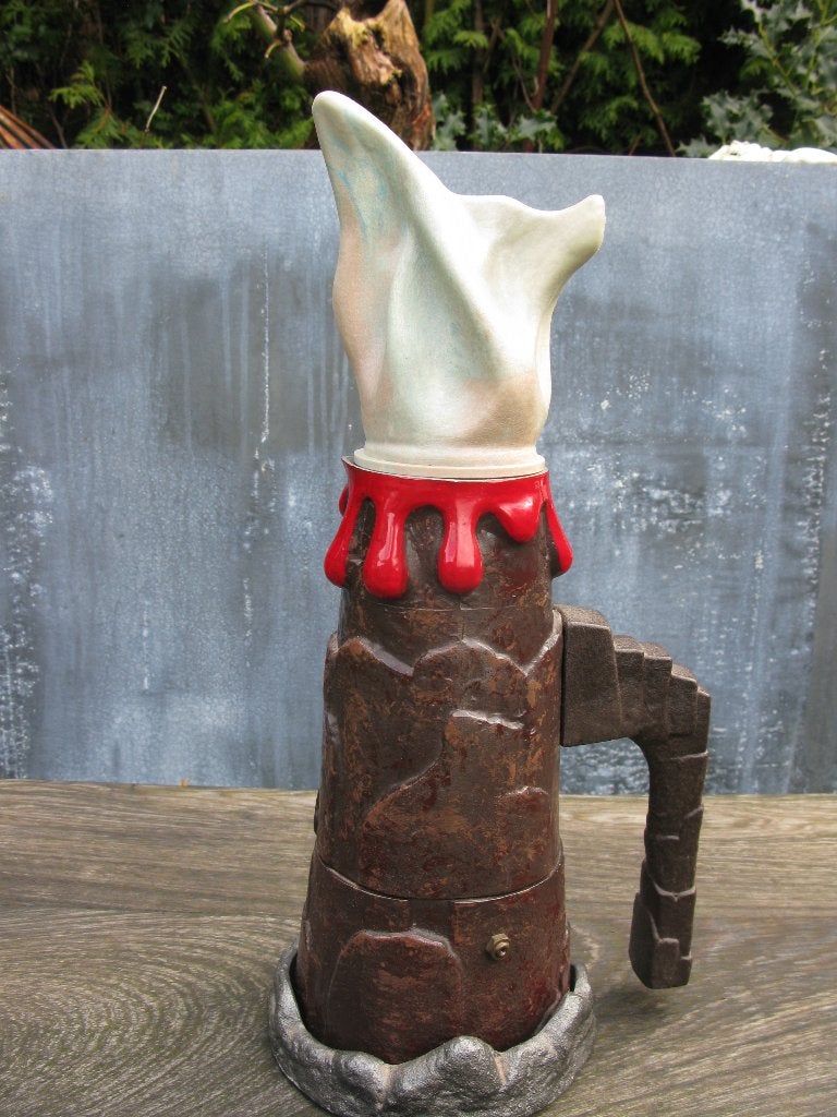 GAETANO PESCE "VESUVIO" KOFFIE/ESPRESSO DESIGN, Gemerkt, Object, Ophalen of Verzenden, 36 cm