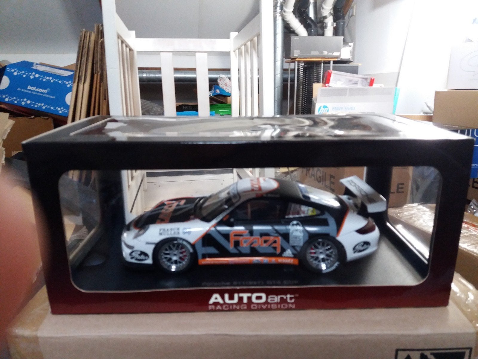 Autoart 1/18 Porsche 911 997 GT3 CUP PCCA China, Hobby en Vrije tijd, Modelauto's | 1:18, Ophalen of Verzenden, Zo goed als nieuw