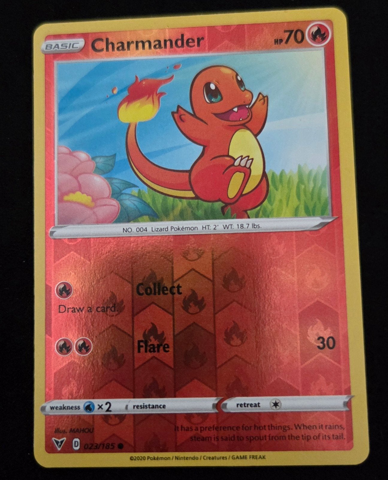 Charmander 23/185 REVERSE HOLO, Ophalen of Verzenden, Gebruikt, Losse kaart