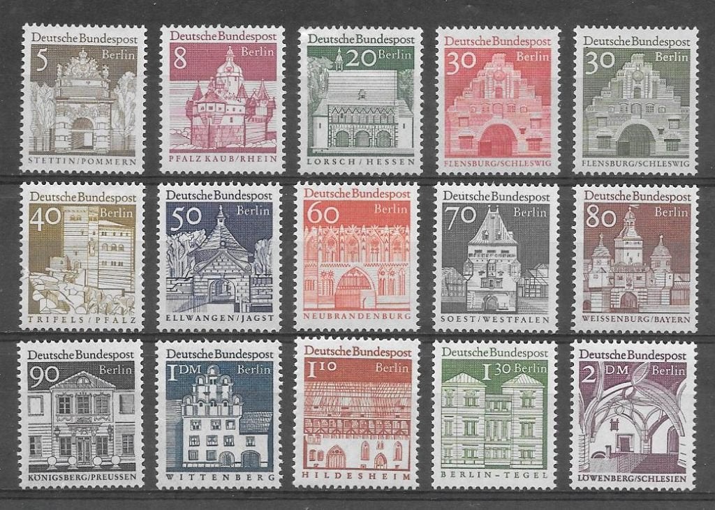 Duitsland - Berlijn 1966 Gebouwen, Verzenden, BRD, Postfris