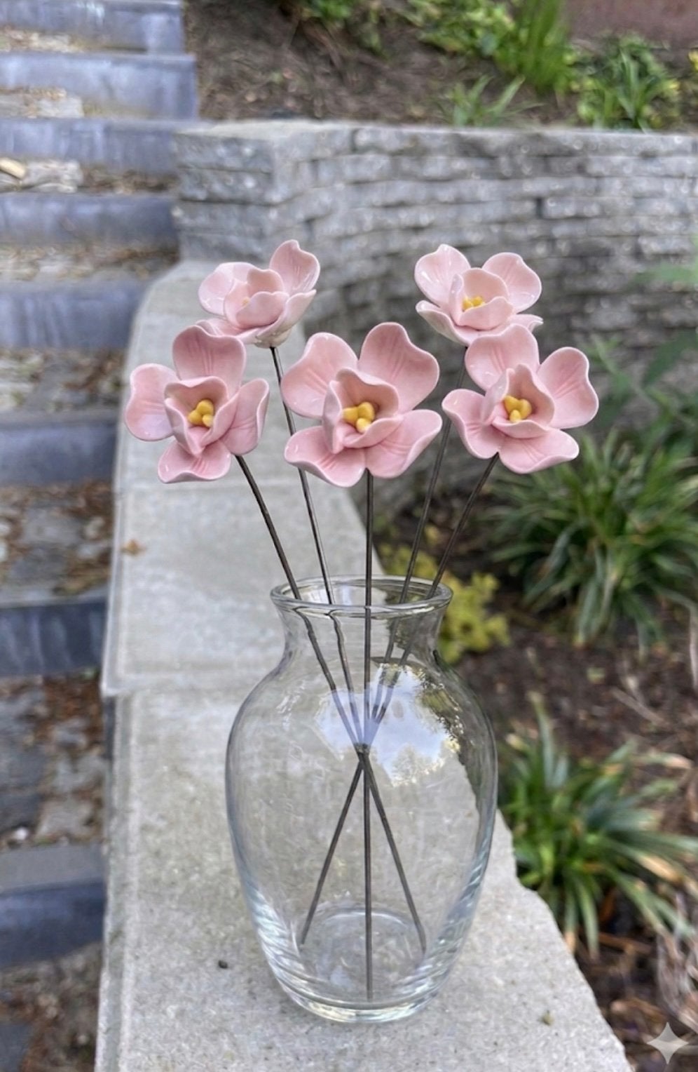 NIEUW !! Prachtige rose keramieken bloemen, Ophalen of Verzenden, Nieuw