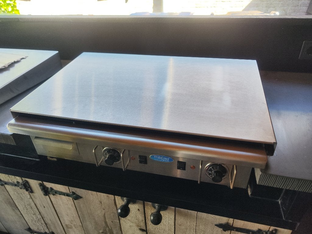 Teppanyakiplaat | Glad | 73cm | Opvangbak | buitenkeuken, Ophalen, Gebruikt, Vrijstaand, Maxima