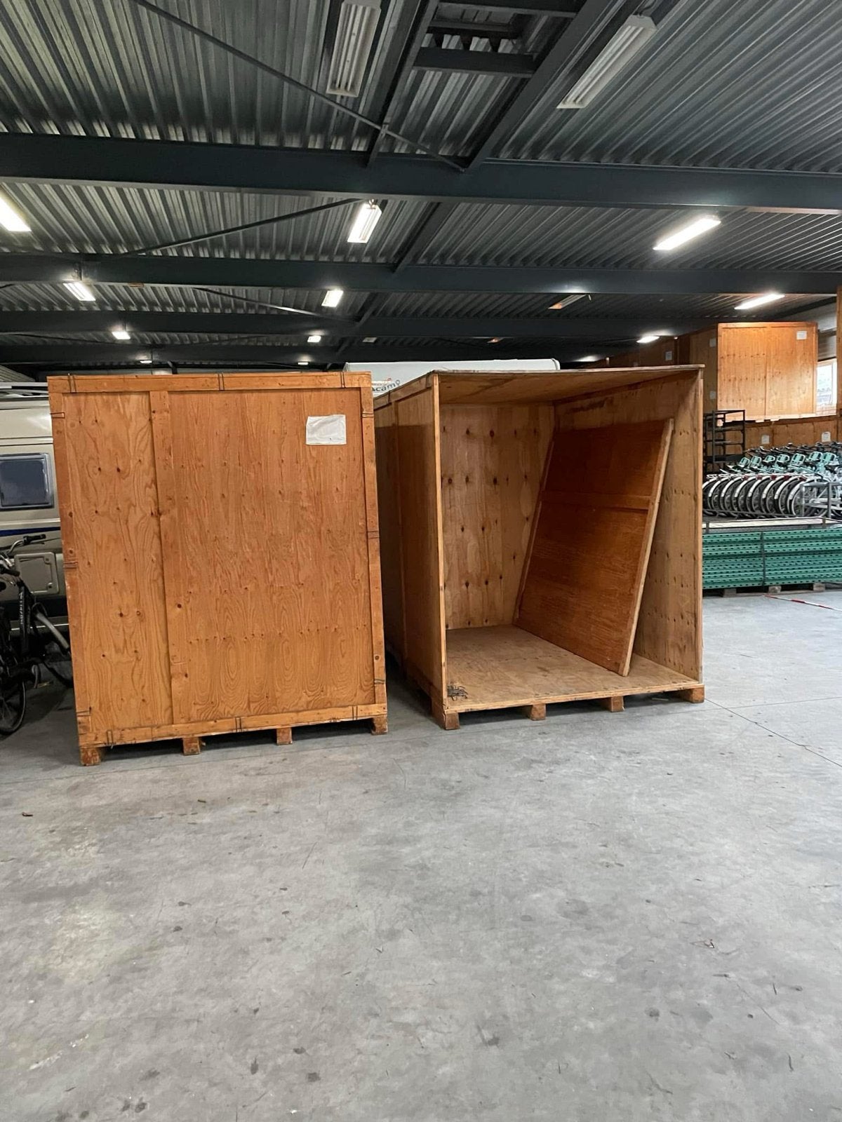 5 Grote houten opslagkisten - 10 kuub verhuiskist, Gebruikt, 100 cm of meer, 60 cm of meer, Bak of Kist