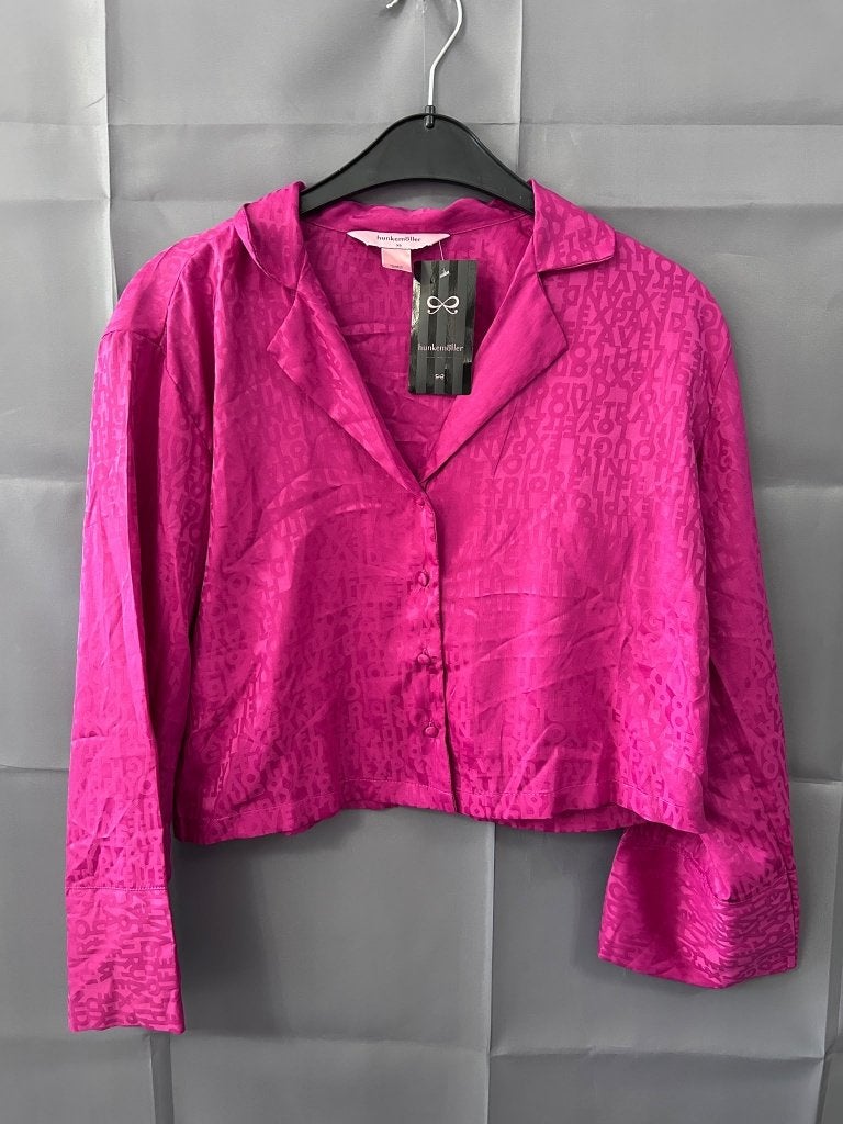 Hunkemöller Satin Pyjama Top Roze XS, Hunkemöller, Ophalen of Verzenden, Nieuw, Maat 34 (XS) of kleiner