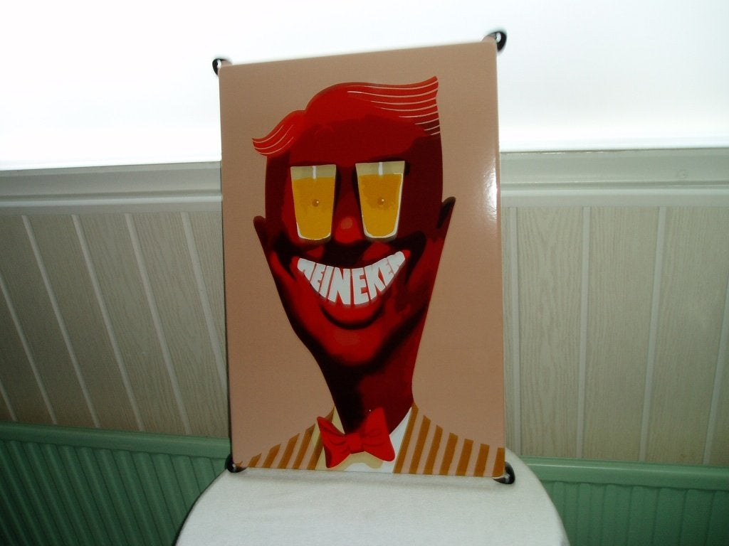 Charlie Emaille bord, Ophalen, Gebruikt, Reclamebord