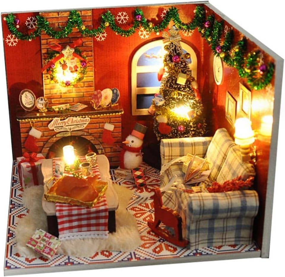 Miniatuur poppenhuis bouwpakket met kerstthema, Verzamelen, Ophalen of Verzenden, Nieuw, Poppenhuis