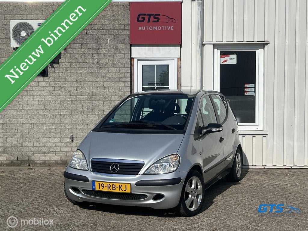 Mercedes A-klasse 140 Classic 2003 Airco Elektr. Ramen, Auto's, Mercedes-Benz, Voorwielaandrijving, Zwart, 4 cilinders, 14 km/l