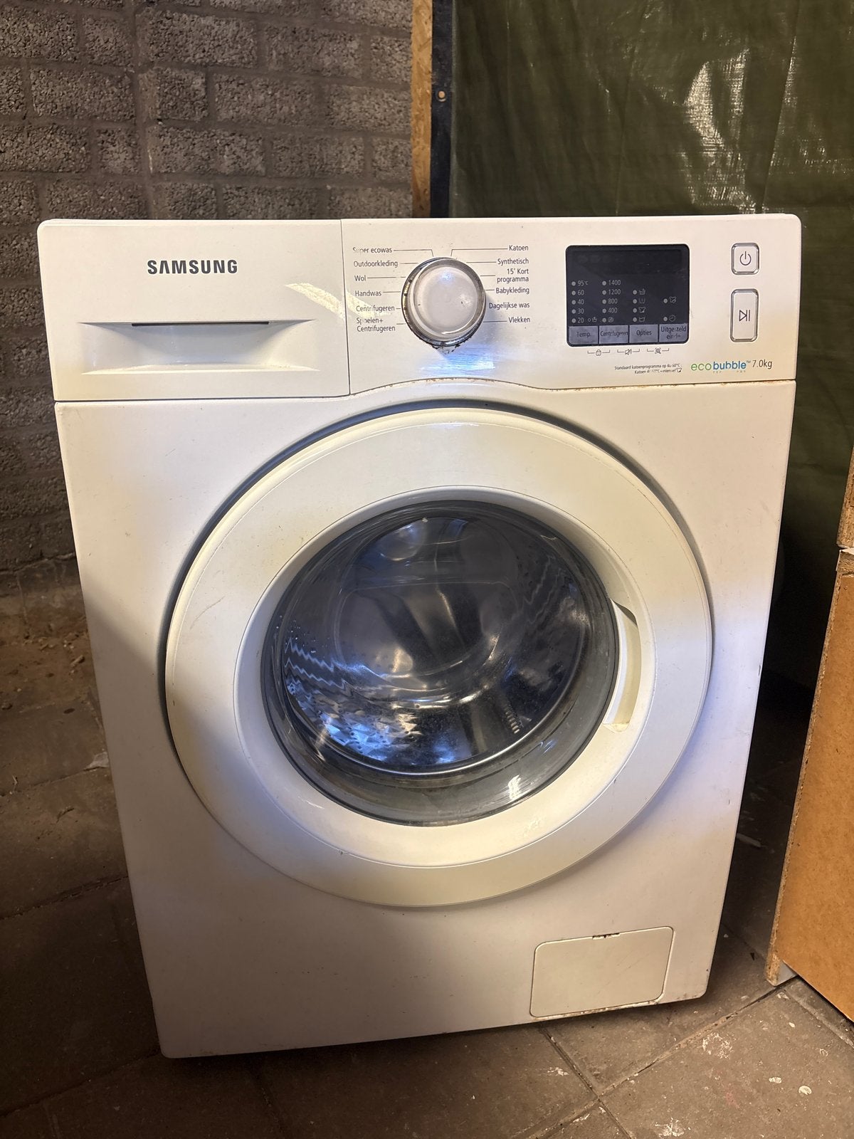 Samsung Wasmachine 7kg EcoBubble, Gebruikt, Ophalen of Verzenden, Voorlader, Kort programma