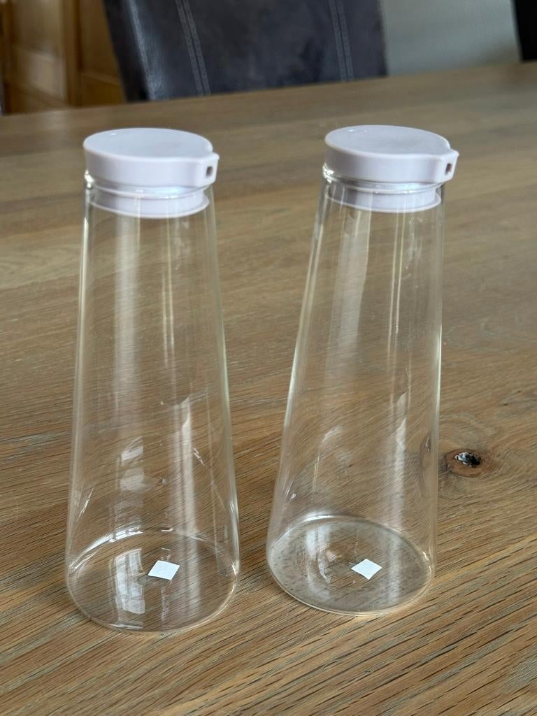 Glazen oliefles, olijfolie-dispenser, olie- en azijnstel, Overige typen, Ophalen of Verzenden, Zo goed als nieuw