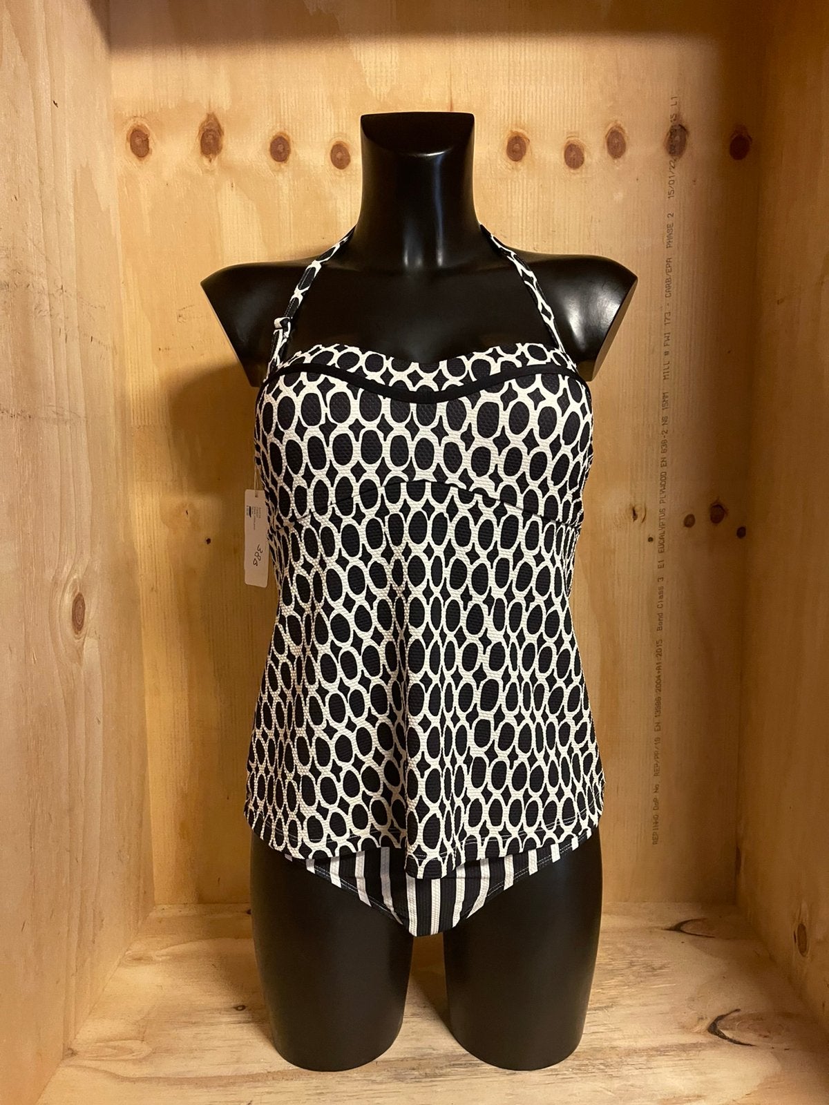 Lingadore tankini maat 38b zwart / wit, Verzenden, Nieuw, Zwart, Overige typen