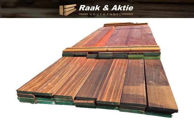 Hardhouten planken - geschaafd 2.2x14.0 cm - nr: HP127, Ophalen, Planken, Nieuw, Hardhout