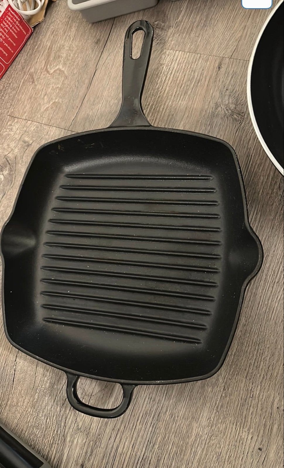 Gratis Gietijzeren grillpan - bij aankoop andere producten, Koekenpan, Gietijzer, Ophalen of Verzenden, Zo goed als nieuw