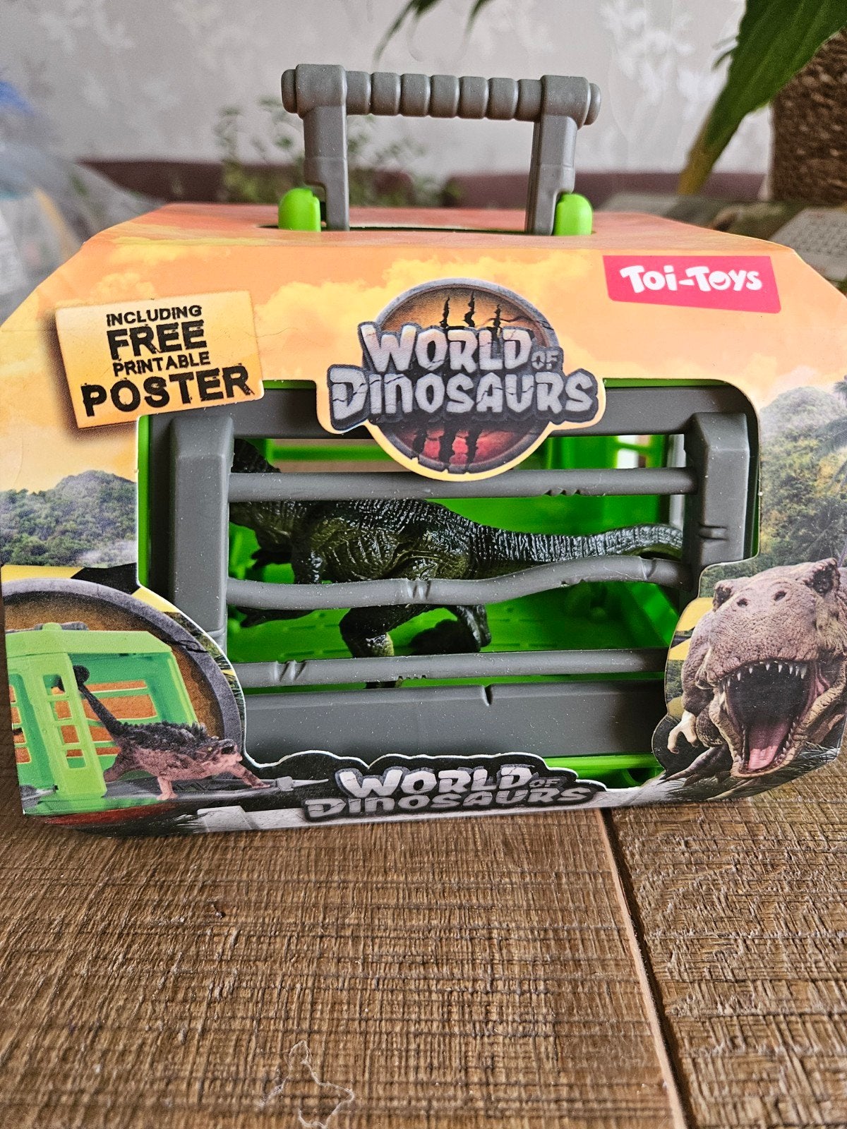 World of Dinosaurs - Dinosaurus in kooi met poster, Ophalen of Verzenden, Nieuw, Jongen